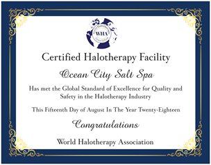 Certificate for GoDaddy World Halotherapy Association