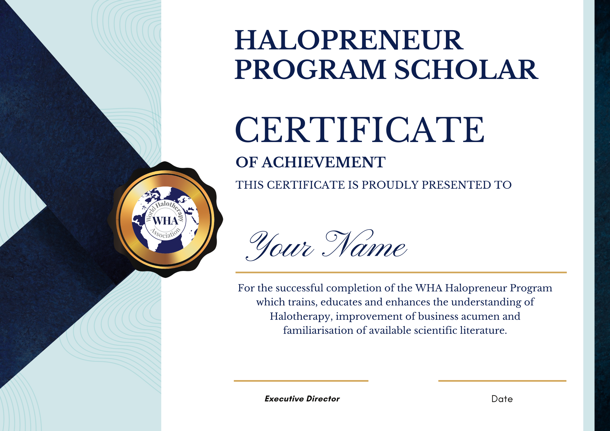 Halopreneur Certificate